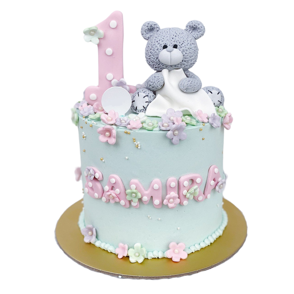 Cute Teddy Bear Cake For Girls