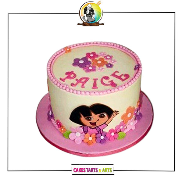 Dora the Explorer Flowers Headband Bracelet Edible Cake Topper Image A – A  Birthday Place