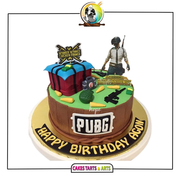 Zyozique Happy Birthday Cake Topper Pubg Theme Party Decor Picks for Video  Game Party Decorations Supplies Cake Topper for Boy Birthday 1st 2nd 3rd  16th 18th 21st Cake Topper : Amazon.in: Toys